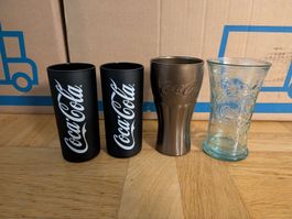 Spezielle Coca-Cola Gläser 4 verschiedene 
