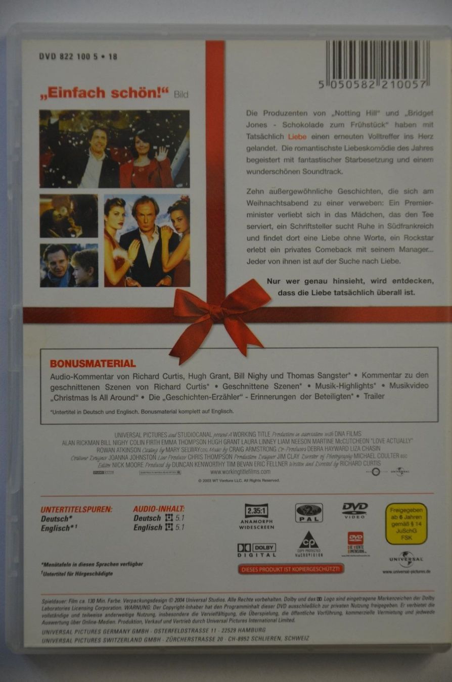 Tutti i DVDs: Tatsächlich... Liebe – Nuovo (secondo la descrizione) da Wetzikon ZH venduto da bausie 1