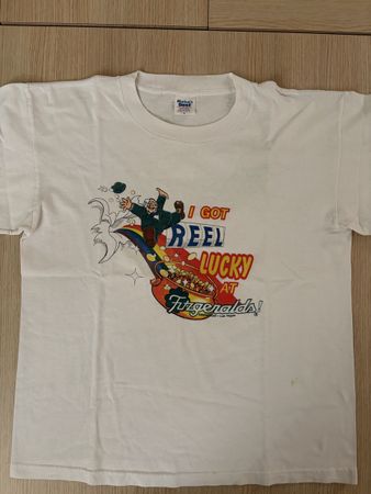 T-shirt blanc imprimé Fitzgeralds Las Vegas, état usagé