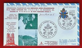 VATIKAN FLUGPOST PAPST GISCARD D'ESTAING PARIS FRANCE 1980