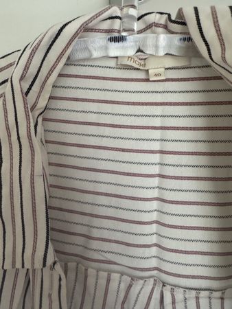 Maje Blusenkleid gestreift beige schwarz Grösse 40