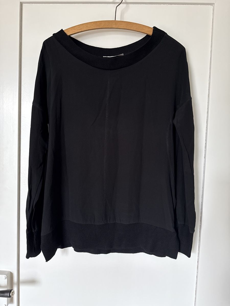 Anine Bing Maglioni & Felpe: Anine Bing Pullover, Schwarz, Seide, Seidenbluse S, 36 Top – Usato da Bern venduto da nelke08