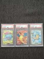 3 Pokemon Karten PSA 10 Venusaur Charizard Blastoise seq. Nr