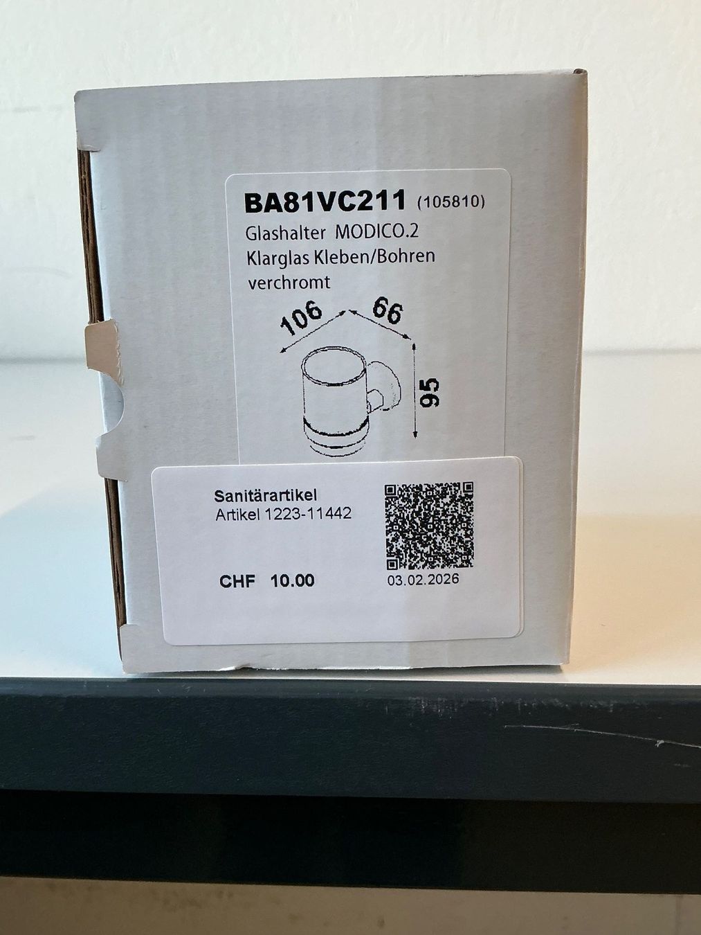 Sonstiges für Haushalt & Wohnen: Bodenschatz Glashalter ohne Glas – Neu und originalverpackt aus Zug von Bauteile-Zug 5