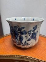 Grand cache-pot Delft bleu