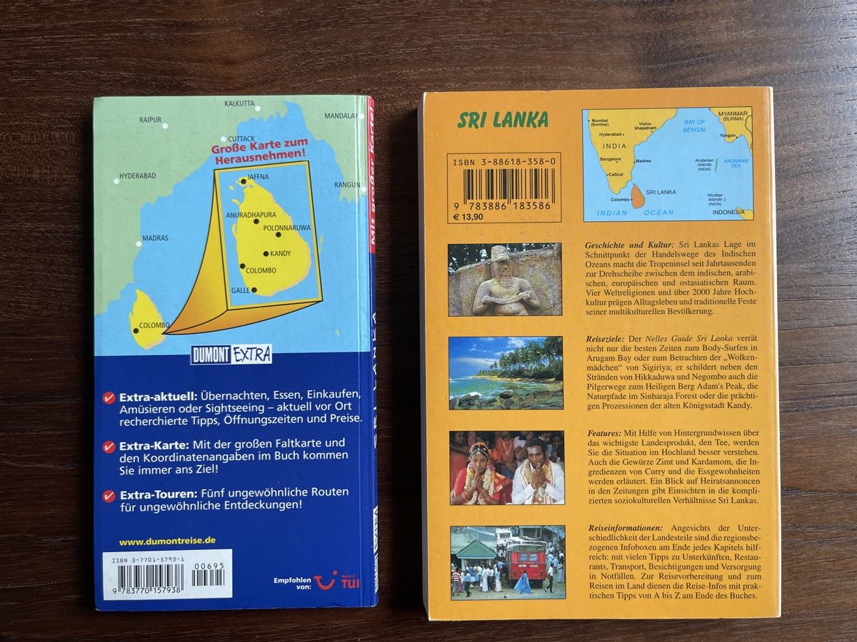 Bücher: Sri Lanka 2 Stk Reiseführer – Gebraucht aus Hirzel von BAGY54 1