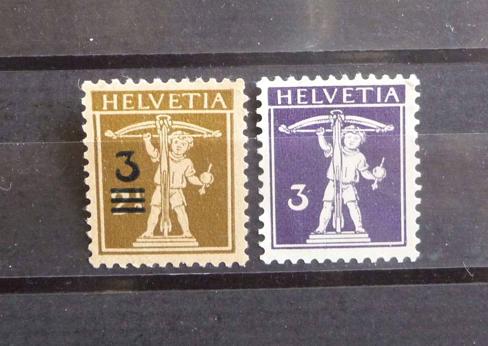 Tutti i francobolli: 1930 Schweiz 3,5 ungestempelt – Usato da Horgen venduto da FIR-2008