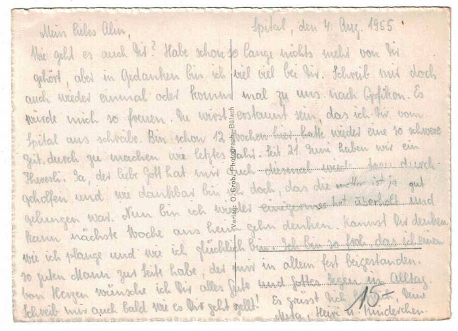 Cartoline postali: Bülach, Primarschule, Turnhalle, datiert 1955 – Usato da Frauenfeld venduto da POML 1
