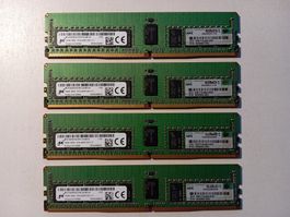 4x HPE Micron 16GB DDR4 ECC RDIMM 2400 MHz – total 64GB