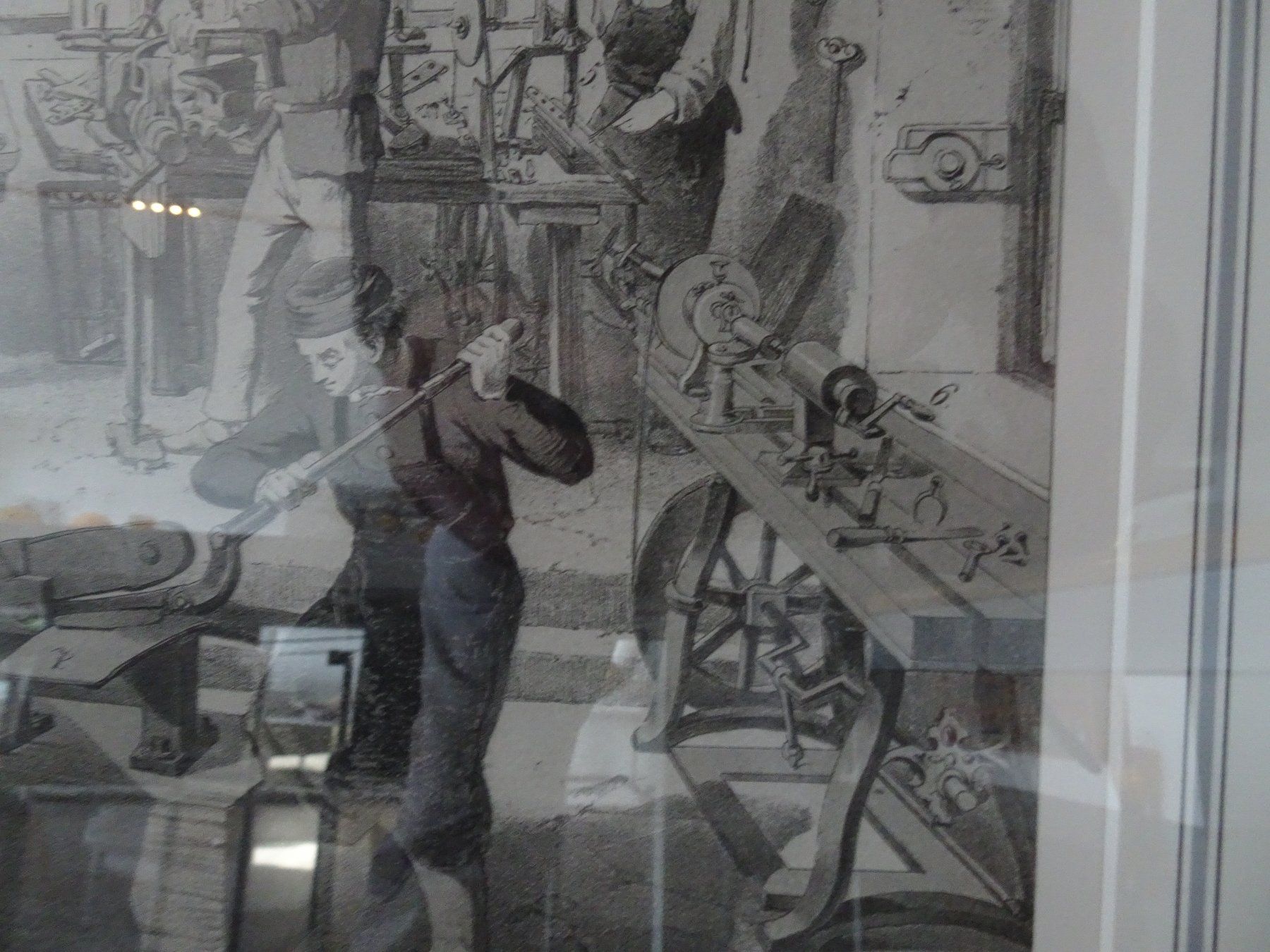 Grafiken & Lithographien: Der Schlosser   -   alte Lithographie gerahmt – Gebraucht aus Vitznau von Mina60 3