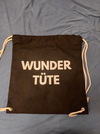 Stoffbeutel Wunder Tüte schwarz neu