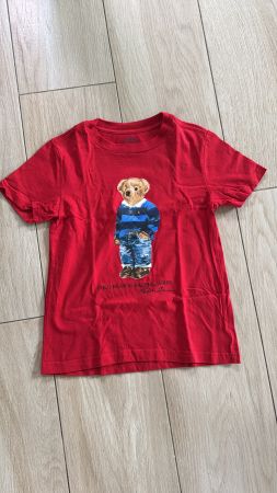 Polo Ralph Lauren Polo Bear T-Shirt Kinder Grösse 120 – Rot