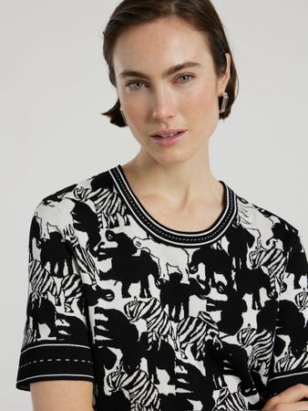 MARC CAIN Strickshirt mit Elefanten-Print G.36 (2)