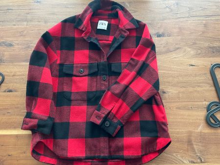 Zara Hemdjacke Holzfäller Gr. M Rot Schwarz Top Zustand!