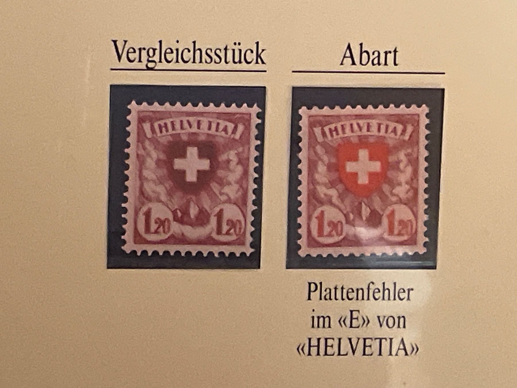 Tutti i francobolli: Schweizer Abarten Plattenfehler im E von Helvetia! Total 35 – Usato da Schüpfen venduto da Schuepfen45 1