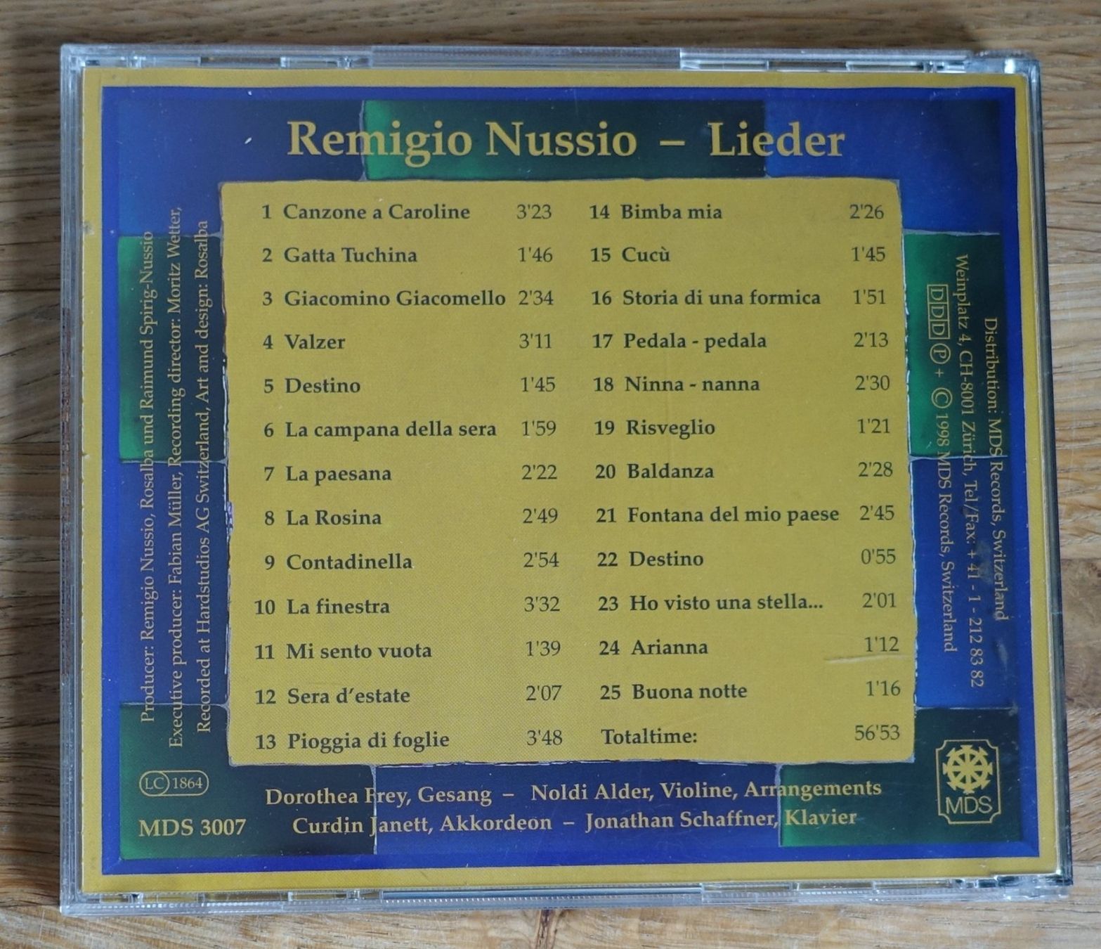 CD: Remigio Nussio - Lieder - F33 – Usato da Sessa venduto da fraenklishop 1