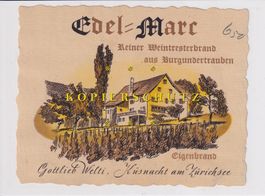 Etikette für Weinbrand - Edel-Marc aus Küsnacht /bd