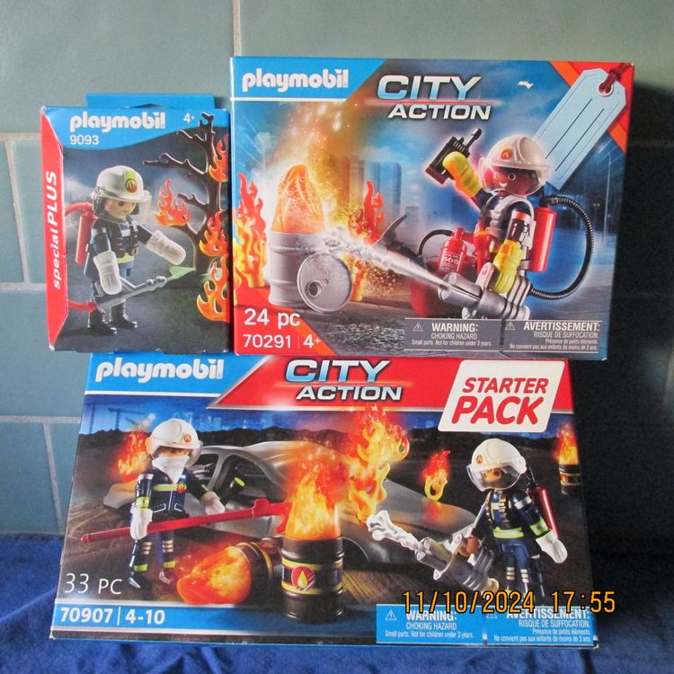 Playmobil Feuerwehr Set City Action 70291 9093 70907 Neu Neu Und 
