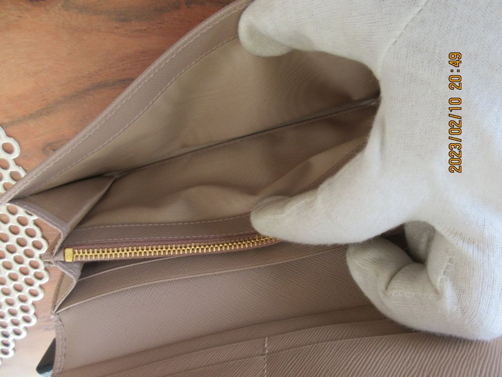Prada Portamonete: PRADA SAFFIANO Ribbon beige Geldbörse/Portemonnaie/Wallet – Usato da Goldach venduto da mamakotzi 5