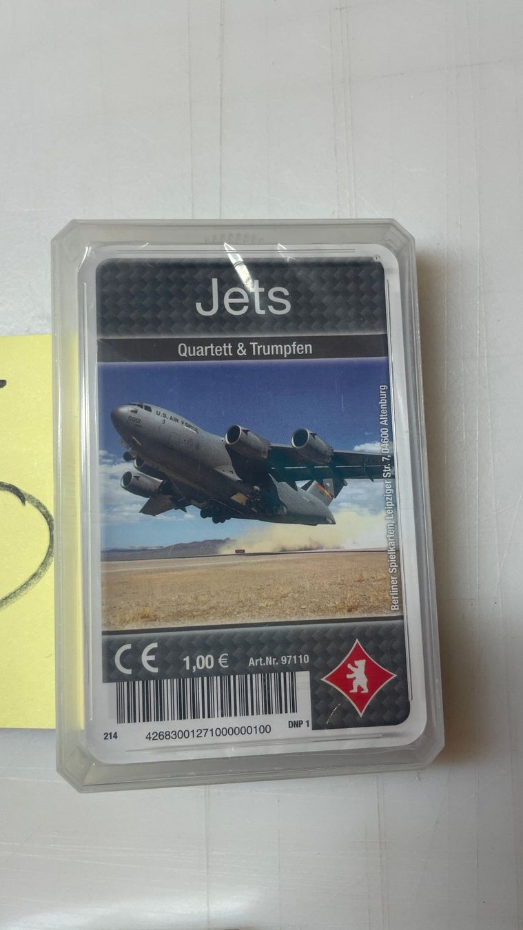 Giochi: 2 Stk. Quartett Spielkarten Jets und Schiffe – Nuovo e nell'imballaggio originale da Glattfelden venduto da cybermaxx 2