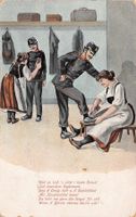 Militär-Humor, Waffenplatz Luzern, gelaufen 1910 Feldpost
