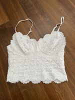 Weisses Spitzen Top, xs-s