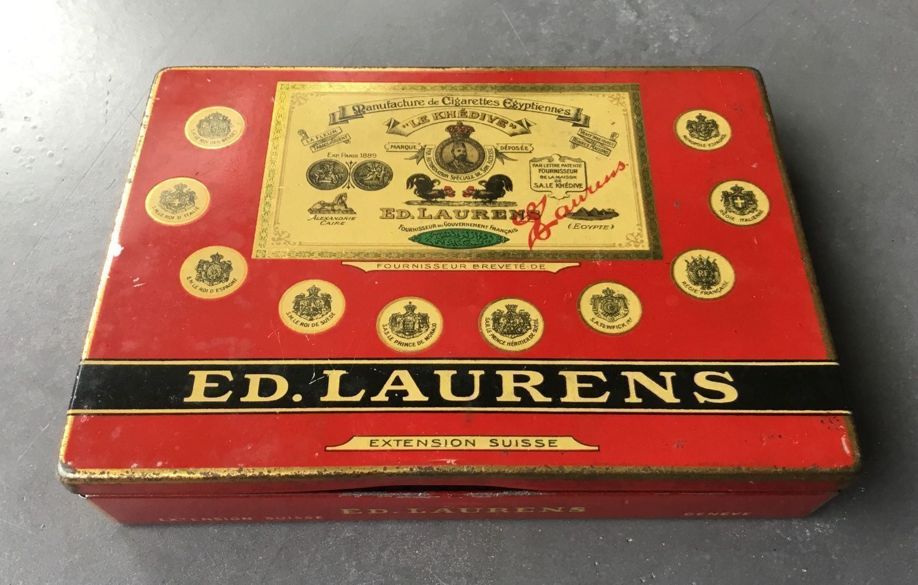 Pots: Blechdose Ed. Laurens, Zigarettendose antik – D'occasion à Eggersriet par Wiese61
