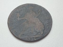 🇬🇧 UK 1 Farthing 1775 George 3rd, Seated Britannia