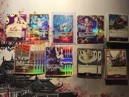 One Piece OP15 JP 50 Karten, SEC, SR, R & AA Enel  sammlung