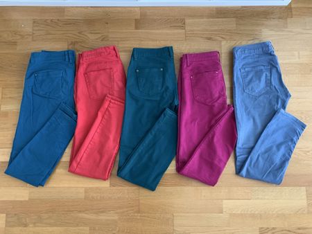 Farbige Jeans Damenhose Grösse M Kleiderpaket 5stk