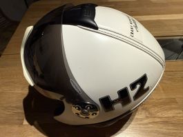 Casque de ski HMR H2 blanc avec visière taille L