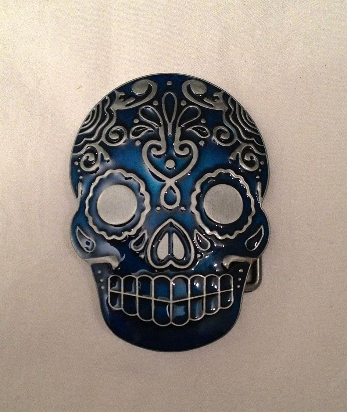 Fibbie per cinture: Gürtelschnalle "la Catrina" blau – Nuovo e nell'imballaggio originale da Villigen venduto da alemantium