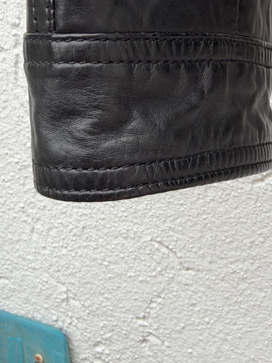 Strellson Giacche: Wunderschöne schwarze Strellson kurz Lederjacke – Usato da Basel venduto da WolfMArlow 3
