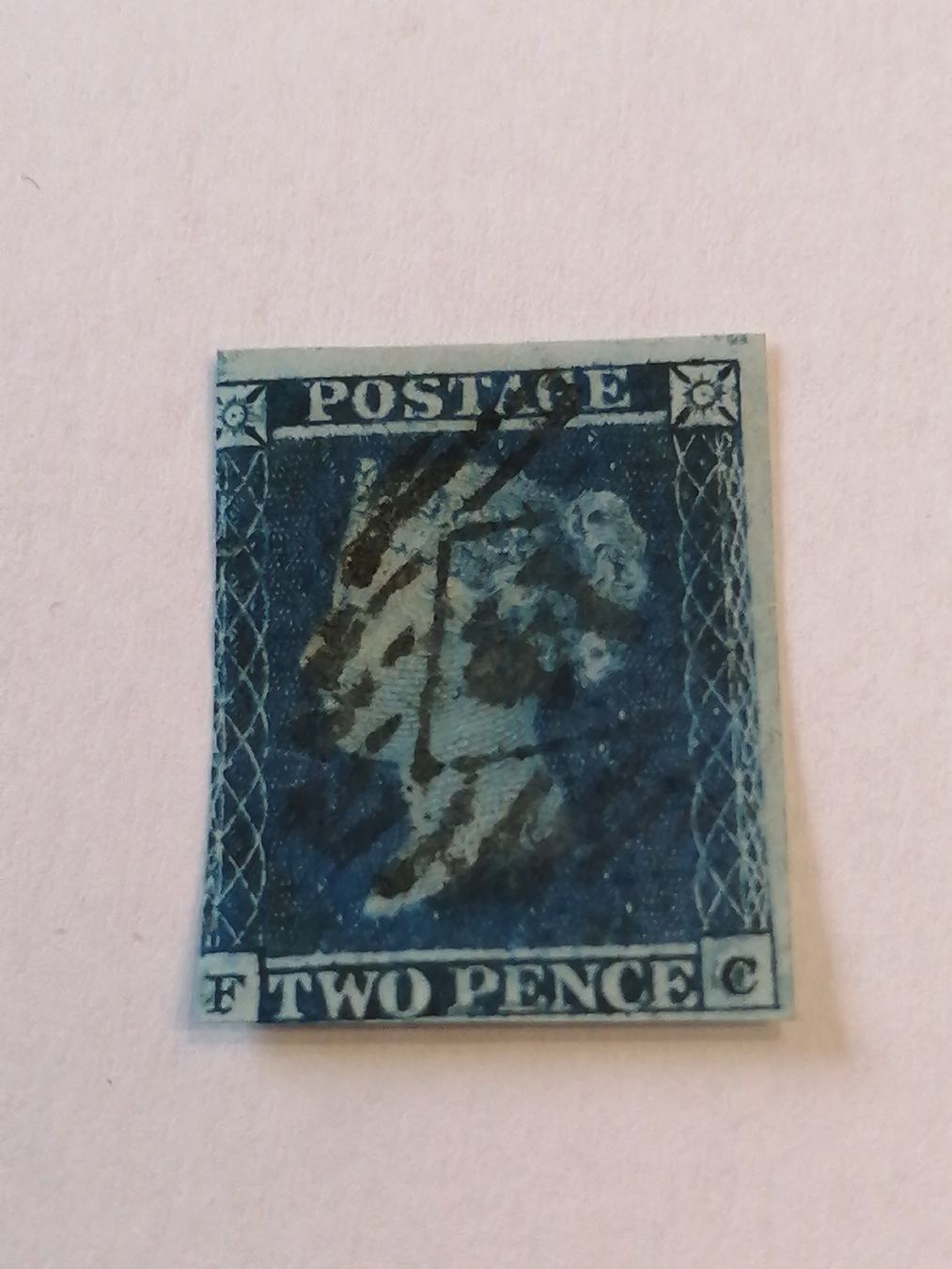 Tutti i francobolli: Two Pence Blue 1841, Platte 3  – Usato da Happerswil venduto da tschergi