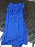 Damen Jupe Rock blau lang mit Seitenschnitt S