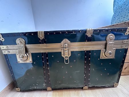 Überseekoffer grün 50er