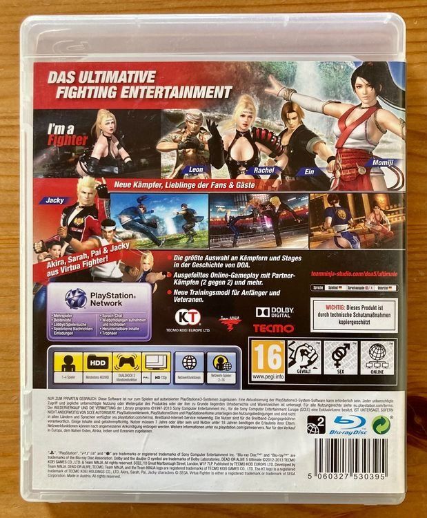 Giochi: Rarität: DOA Dead Or Alive 5 Ultimate - PS3 – Nuovo (secondo la descrizione) da Basel venduto da mgn_ft72 2