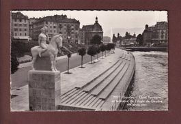GENEVE - Quai Turrettini - Statue de l'Aigle