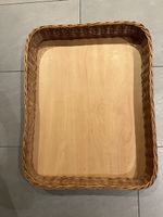 Rattan-/Weidenkorb Tablett Serviertablett 55 cm x 43 cm
