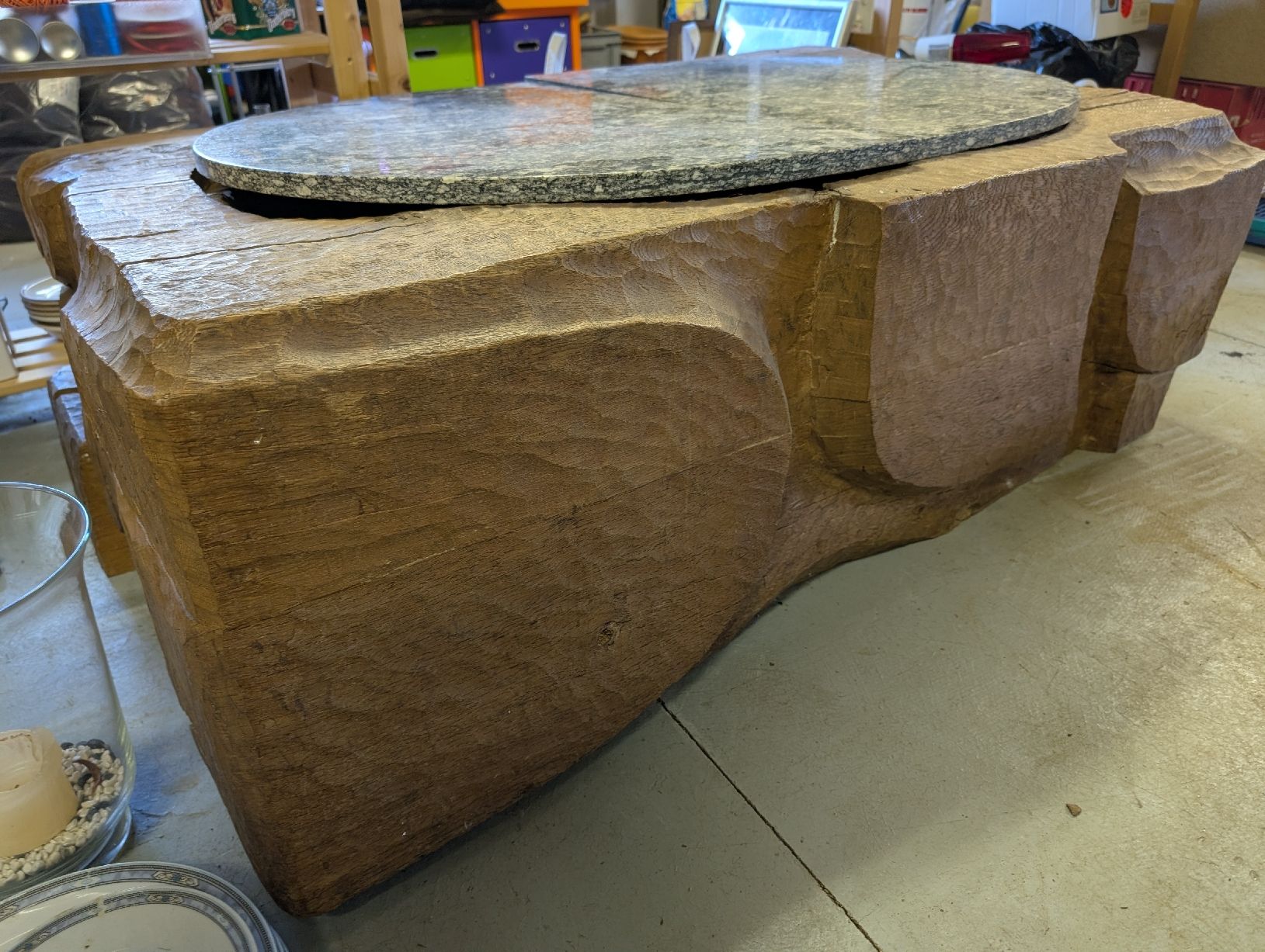 Tavoli: Massiver Holztisch mit Granitplatte – Usato da Vilters venduto da tha-tha 3