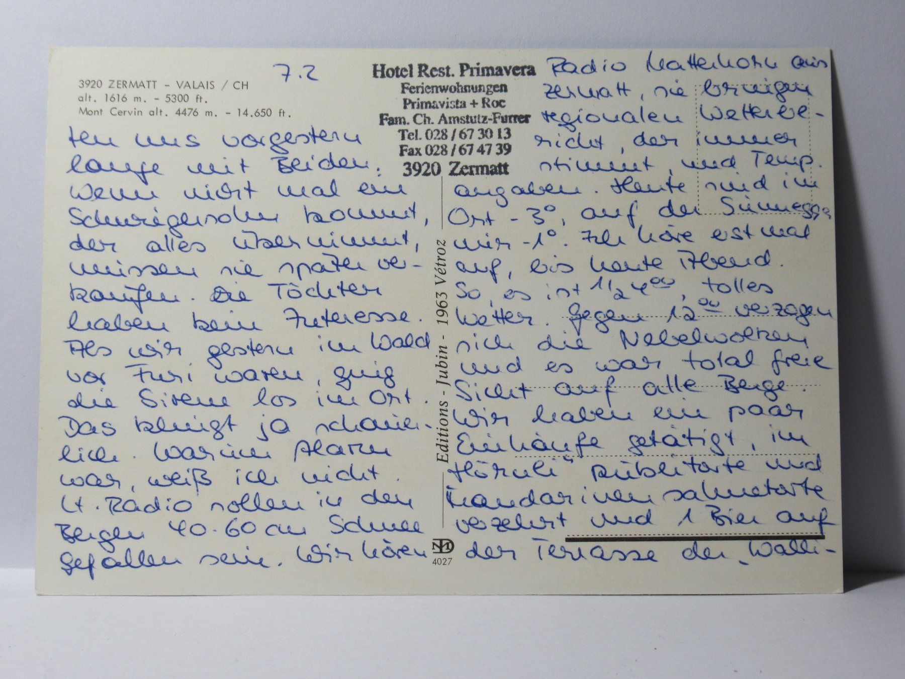 Cartoline postali: Zermatt , Matterhorn – Usato da Grenchen venduto da Bluemchen1900 1