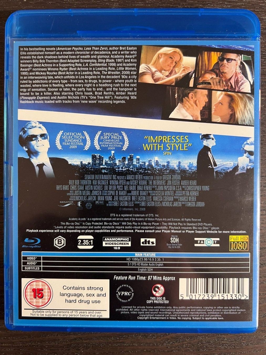 Tutti i DVDs: The Informers ( Englisch ) – Usato da Zürich venduto da Blu-ray_ZH 1