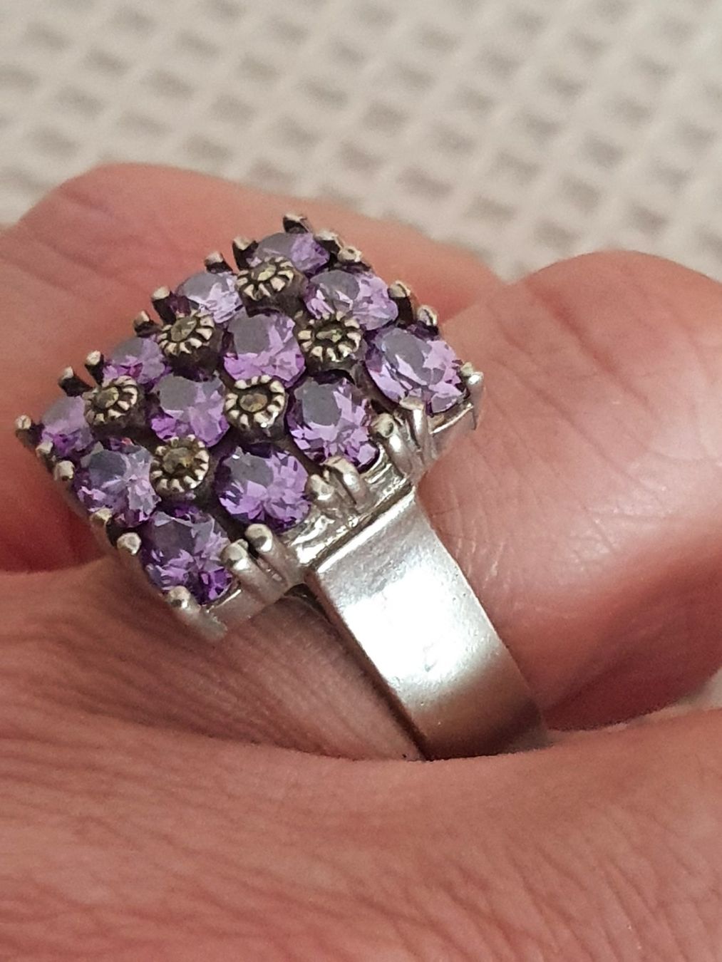 Anelli: Herrlicher Vintage Amethyst-Ring aus 925er Silber – Usato da Wohlen AG venduto da palmsprings 1