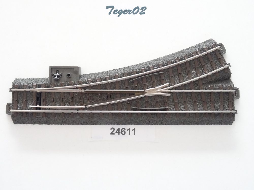 YHG217  Märklin 24611 H0 AC Weiche Links Länge 188,3 Mm Mit Weichenantrieb 74491 Decoder Ohne Vp