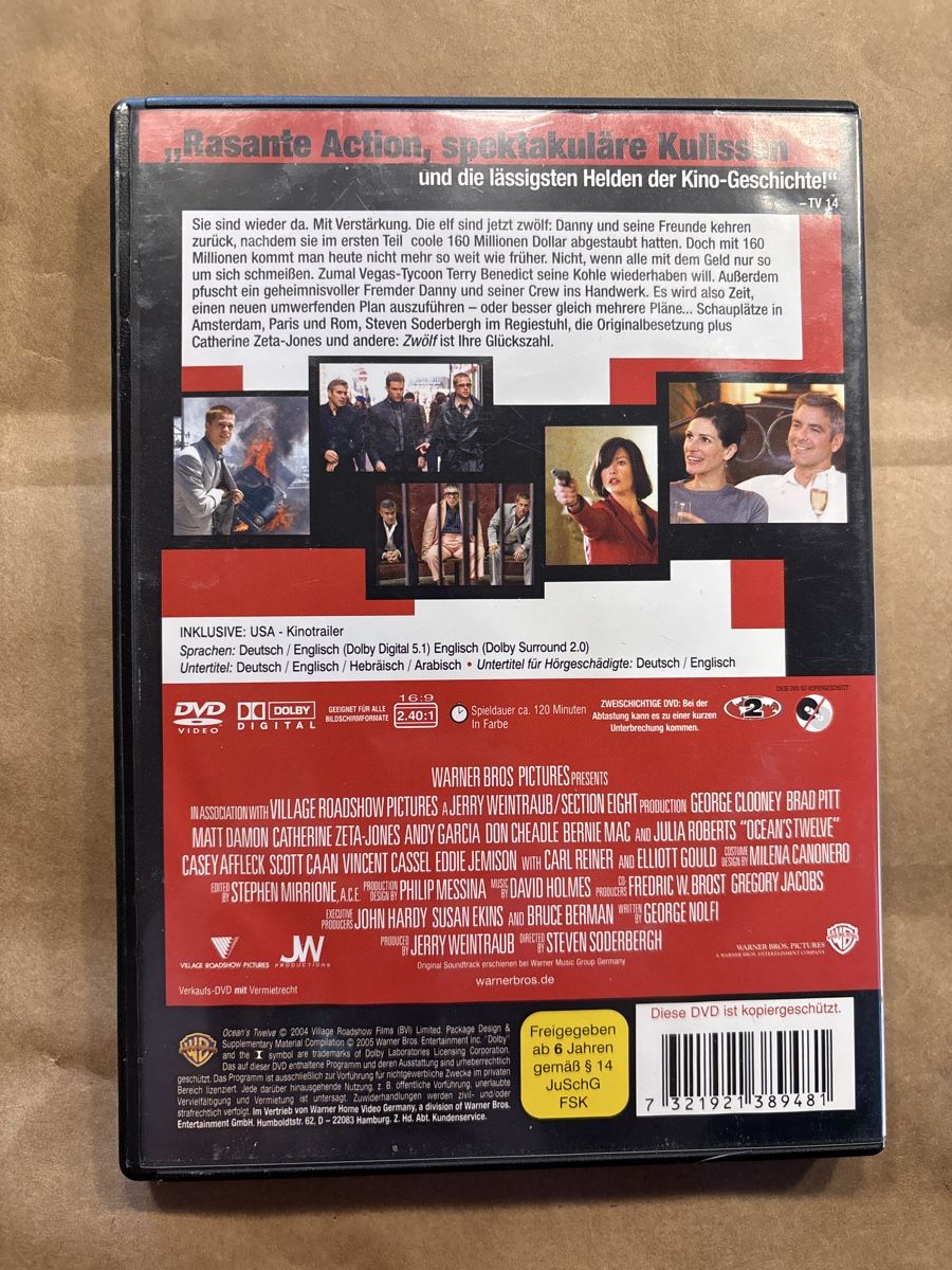 Tutti i DVDs: Ocean‘s Twelve – Usato da Ruswil venduto da Slivio_ 1