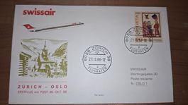 Swissair Zürich - Oslo 30.10.1988
