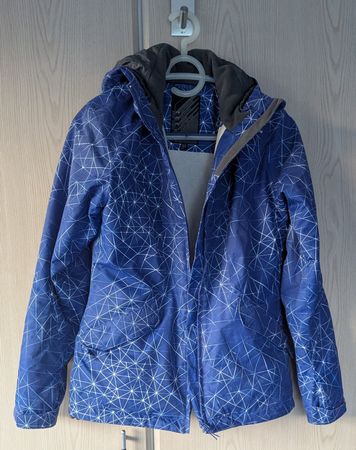 Blaue Winterjacke Grösse 34