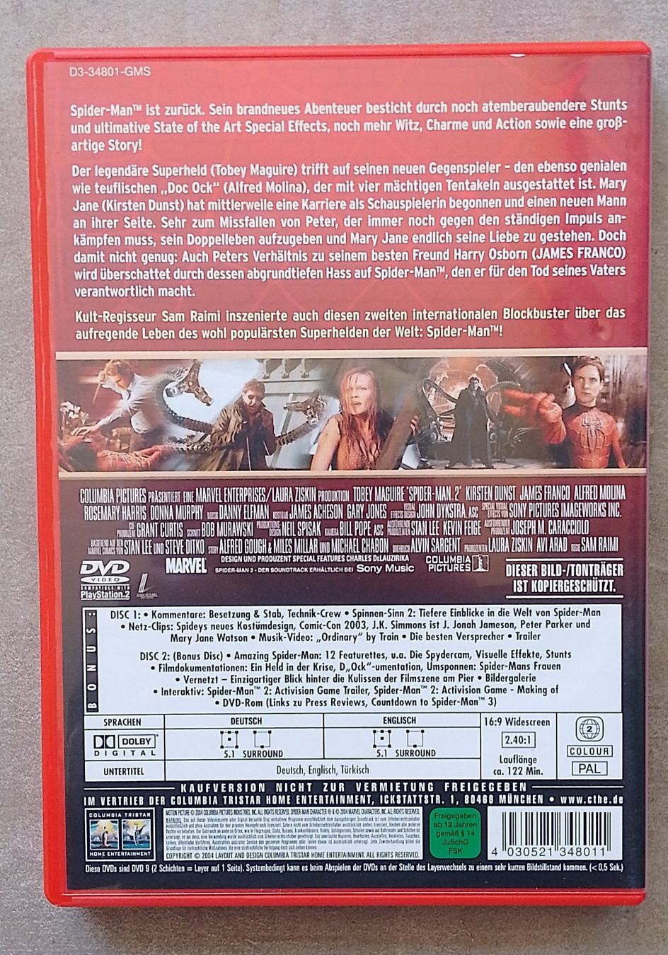 Tutti i DVDs: DVD Spider - Man 2 2DVDs – Usato da Wohlen AG venduto da salamanderspielwaren 1