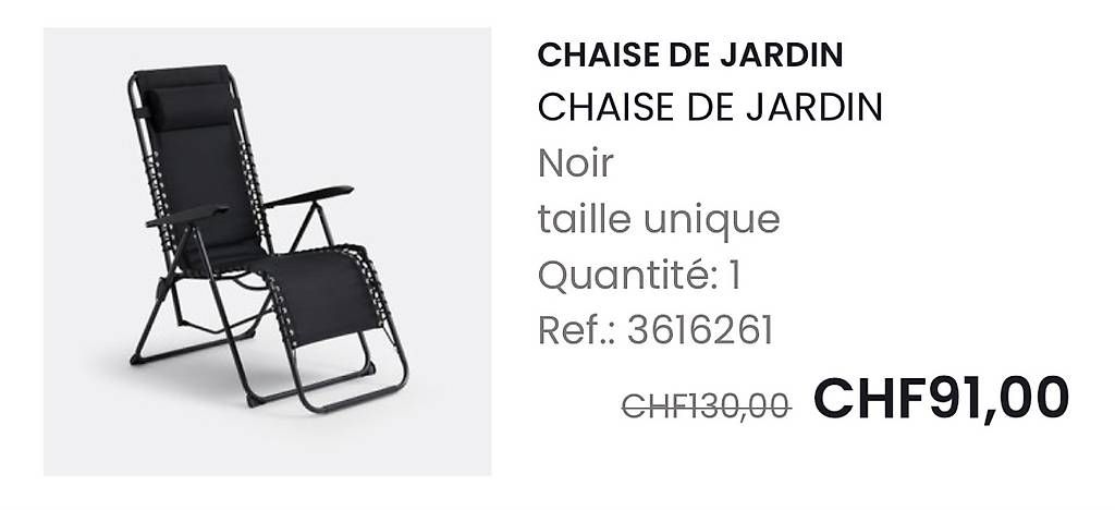 Sedie: Chaise de jardin – Usato da Conthey venduto da carina.pereira 1
