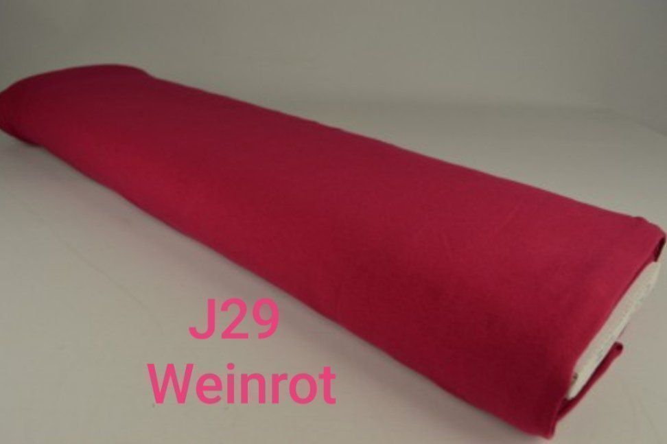 Tessuti: Baumwolljersey Weinrot Uni – Nuovo e nell'imballaggio originale da Steg im Tösstal venduto da J.Kreisl